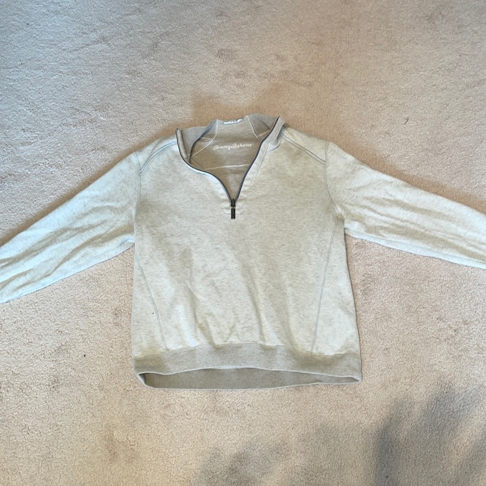 Tommy Bahama cream colored quarter zip